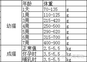 猫咪年龄对照表-猫咪年龄对照表 体重